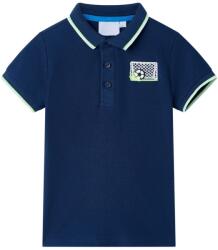 vidaXL Tricou polo pentru copii, bleumarin, 140 GartenMobel Dekor (12443)
