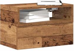 vidaXL Noptiera de perete, Lemn vechi, 45x26x28, 5 cm GartenMobel Dekor (858610)