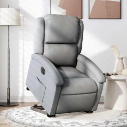 vidaXL Fotoliu electric rabatabil cu ridicare, gri deschis, textil GartenMobel Dekor (3204188)