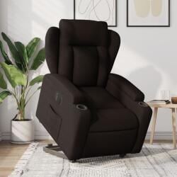 vidaXL Fotoliu electric rabatabil cu ridicare, maro închis, textil GartenMobel Dekor (3204511)