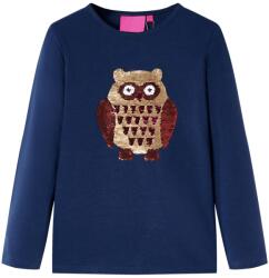 vidaXL Tricou pentru copii cu maneci lungi, bleumarin 92 GartenMobel Dekor (13799)