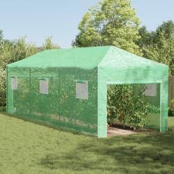 vidaXL Sera cu Cadru Pliant Verde 870x290x315 cm Otel GartenMobel Dekor (42006646)