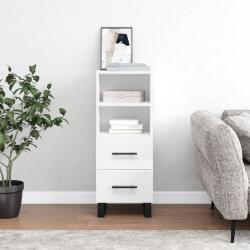 vidaXL Servanta, alb extralucios, 34, 5x34x90 cm, lemn compozit GartenMobel Dekor (828694) Comoda