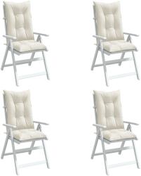vidaXL Perne scaun spatar înalt, 4 buc. melanj crem 120x50x7 cm textil GartenMobel Dekor (4002353)