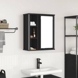 vidaXL Dulap de baie cu oglinda stejar negru 50x21x60 cm GartenMobel Dekor (861902)