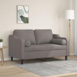vidaXL Canapea cu 2 locuri cu pernute, gri taupe, 120 cm, textil GartenMobel Dekor (3200844) Canapea
