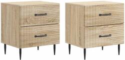 vidaXL Set 2 noptiere stejar Sonoma cu 4 sertare, 43 x 34, 5 x 47, 5 cm (894760)