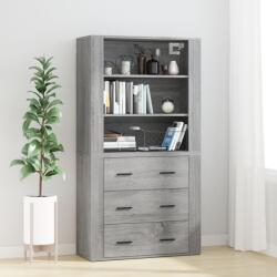 vidaXL Dulap înalt, gri sonoma, lemn prelucrat GartenMobel Dekor (3185397) Comoda