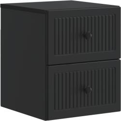 vidaXL Noptiera suspendata neagra cu 2 sertare, 33 x 34, 5 x 40 cm (897957)