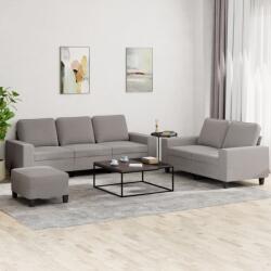 vidaXL Set de canapele, 3 piese, gri taupe, textil GartenMobel Dekor (3201913) Canapea