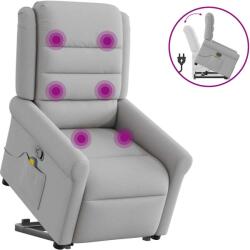 vidaXL Scaun de masaj în picioare, înclinat, tesatura gri nor GartenMobel Dekor (3303333)