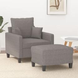 vidaXL Fotoliu canapea cu taburet, taupe, 60 cm, material textil GartenMobel Dekor (3201088) Canapea