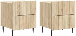 vidaXL Set 2 noptiere stejar sonoma cu 4 sertare, 43 x 34, 5 x 49, 5 cm (894300)