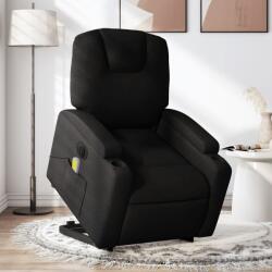 vidaXL Fotoliu electric de masaj rabatabil cu ridicare, negru, textil GartenMobel Dekor (3204406)