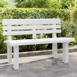 vidaXL Banca de gradina, alb, 110x52x71 cm, polipropilena GartenMobel Dekor (4009379)