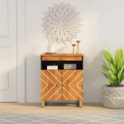 vidaXL Dulap lateral, maro si negru, 60x33, 5x75 cm lemn masiv de mango GartenMobel Dekor (356808) Comoda