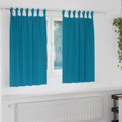 vidaXL Perdele Opaque cu Inel 2 pcs Turcoaz 140 x 140 cm Poliester GartenMobel Dekor (4107638)