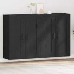vidaXL Cabinet suspendat 2 pcs Stejar Negru 69, 5 x 34 x 90 cm GartenMobel Dekor (3333107) Comoda