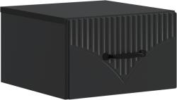 vidaXL Noptiera suspendata cu sertar, neagra, 34, 5 x 33 x 20 cm, lemn (898937)