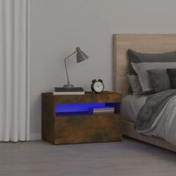 vidaXL Noptiere cu lumini LED, stejar fumuriu, 60x35x40 cm GartenMobel Dekor (3152826)