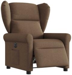 vidaXL Fotoliu rabatabil electric, maro, material textil GartenMobel Dekor (3303358)