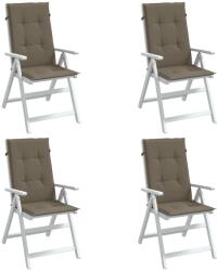 vidaXL Perne scaun spatar înalt 4buc melanj gri taupe120x50x4cm textil GartenMobel Dekor (4002437)