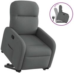 vidaXL Fotoliu rabatabil cu ridicare pe verticala, gri închis, textil GartenMobel Dekor (3302973)
