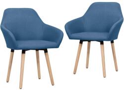 vidaXL Scaune de bucatarie, 2 buc. , albastru, textil GartenMobel Dekor (283463)