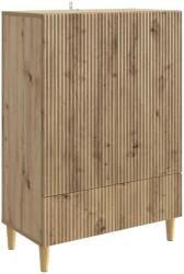vidaXL Bufet Stejar Artizanal 66 x 34, 5 x 95 cm Lemn prelucrat GartenMobel Dekor (894674) Comoda