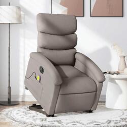 vidaXL Fotoliu electric masaj rabatabil cu ridicare, gri taupe, textil GartenMobel Dekor (3204022)