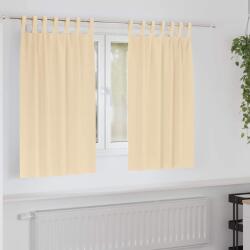 vidaXL Perdele Opaque cu Inel 2 pcs Crem 140 x 140 cm Poliester GartenMobel Dekor (4107593)