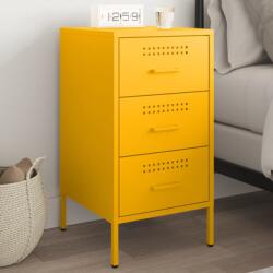 vidaXL Noptiera, galben mustar, 36x39x68 cm, otel laminat la rece GartenMobel Dekor (843084)