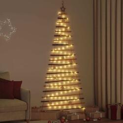 vidaXL Brad de Craciun cu 130 LED natural 210 cm lemn masiv de frasin GartenMobel Dekor (42020262)