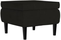vidaXL Scaun cu picioare din lemn, negru, catifea GartenMobel Dekor (329442)
