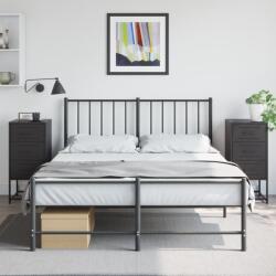 vidaXL Noptiere, 2 buc. , negru, 36x39x78 cm, otel GartenMobel Dekor (846579)