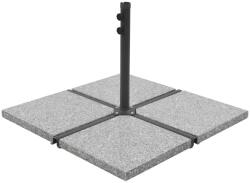 vidaXL Placi de greutate umbrela, 4 buc. , gri, 100 kg, granit, patrat GartenMobel Dekor (276268)