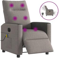 vidaXL Fotoliu electric de masaj rabatabil, gri taupe, textil GartenMobel Dekor (3324050)