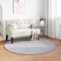 vidaXL Covor rotund gri din poliester, Ø 160 cm, antiderapant, pentru interior (42022776) Covor