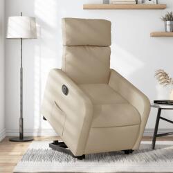 vidaXL Fotoliu electric rabatabil cu ridicare, crem, textil GartenMobel Dekor (3206725)