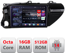 Edotec Navigatie Toyota Hilux 2016+ Edotec QLED 2K, 16GB RAM, 512GB, Android (KIT-TY59+EDT-E810-2K)