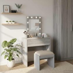 vidaXL Masa de Machiaj cu sertar Gri 60 x 40 x 70 cm Lemn compozit GartenMobel Dekor (865222)