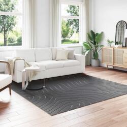 vidaXL Covor patrat antracit 240x240 cm, antiderapant, model valuri (42022670) Covor