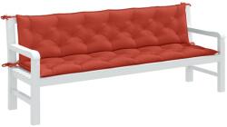 vidaXL Perna banca de gradina 2 buc melanj rosu vin 200x50x7 cm textil GartenMobel Dekor (4002636)