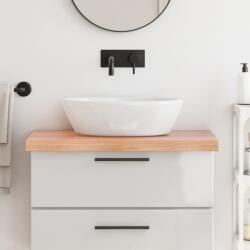 vidaXL Blat de baie, maro deschis, 80x50x(2-6) cm, lemn masiv tratat GartenMobel Dekor (3156121)
