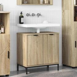 vidaXL Dulap pentru Chiuveta de Baie Stejar sonoma 60.5 x 33.5 x 61 cm GartenMobel Dekor (883416)