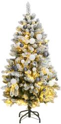 vidaXL Brad Craciun artificial articulat cu 150 LED-uri/globuri 150 cm GartenMobel Dekor (3210106)