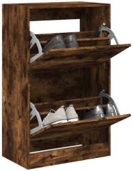 vidaXL Pantofar, stejar fumuriu, 60x34x96, 5 cm, lemn compozit GartenMobel Dekor (839949) Pantofar