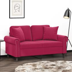 vidaXL Perne decorative, 2 buc. , rosu vin, 40x40 cm, catifea GartenMobel Dekor (349489)
