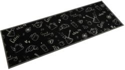vidaXL Covor de bucatarie lavabil Morning, negru, 60x180 cm, catifea GartenMobel Dekor (4005585) Pres