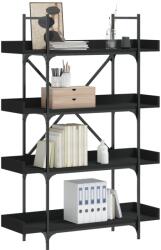 vidaXL Biblioteca cu 4 niveluri, negru, 100x33x145, 5 cm lemn prelucrat GartenMobel Dekor (837692) Biblioteca
